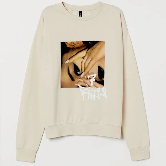Printed Sweatshirt Hm X Ariana Grande H&M Sweaters Ariana Grande